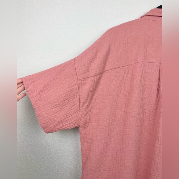 NWT Madewell Women's Large Lightespun Oversized Short Sleeve Pajama Top Rose PJ - Picture 12 of 14